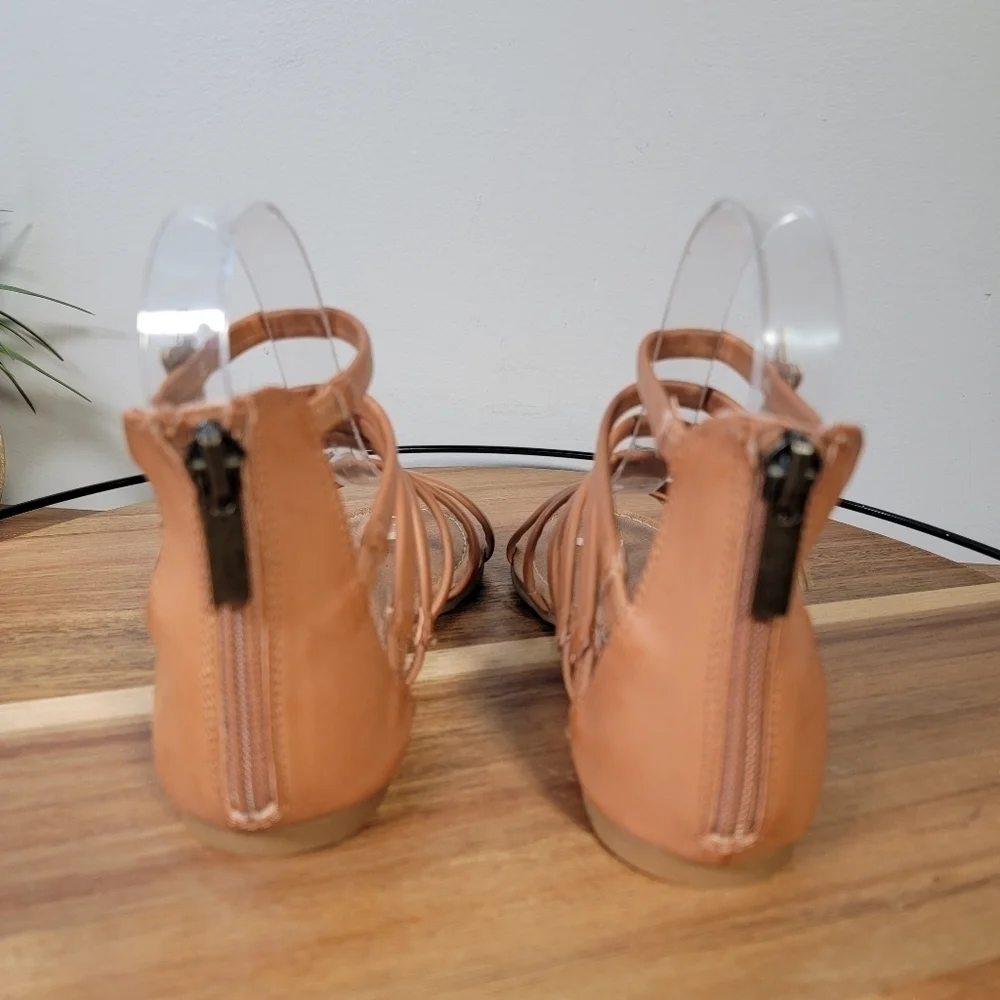 Kidpik Gold Stars Gladiator Sandals Size 1